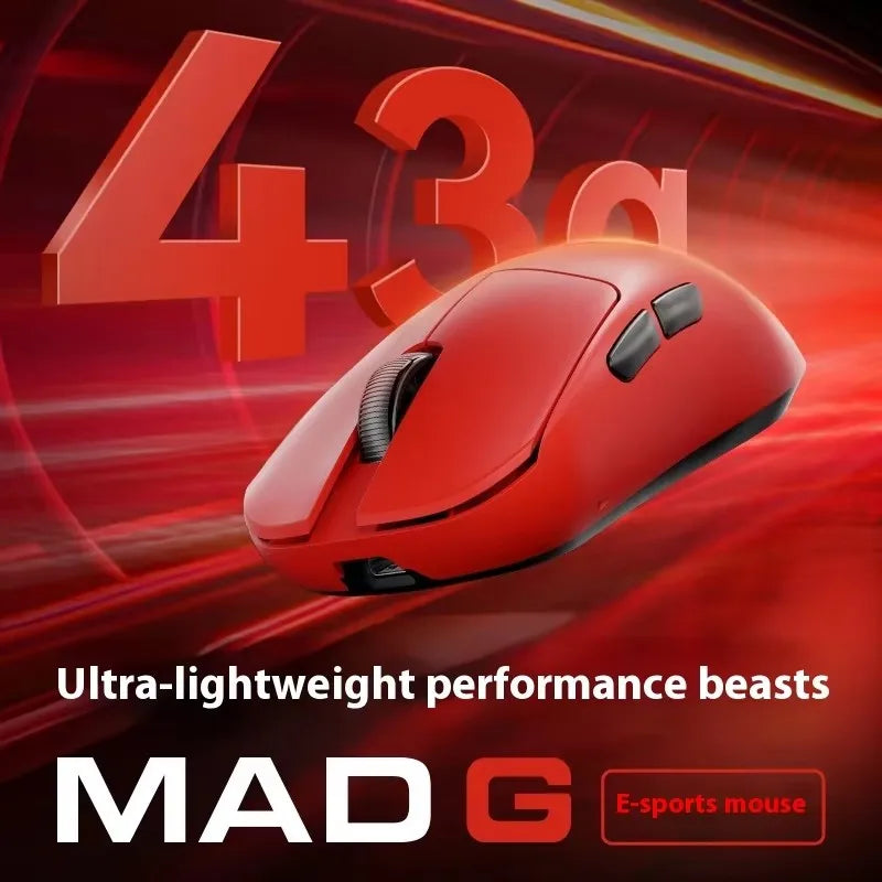 MADCATZ MAD G MAX Mouse PAW3395 Dual Mode Wireless Gaming Mouse Lightweight Low Latency Mice PC Gamer Accessories Custom