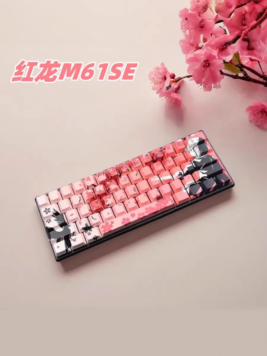 Redragon Sakura Magnetic Jade Switch Keyboard 8K Low Delay RGB Lightweight Wired Gaming Keyboard Hot Swap Pc Gamer Gift VALORANT