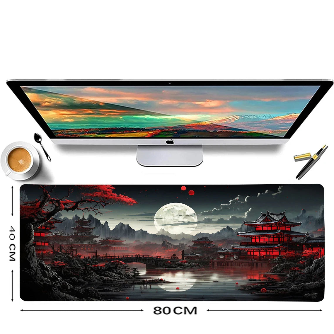 Starry Sky Moon Mouse Pad Large Computer Office Game Table Mats XXL Rubber Anti-slip Gaming Keyboard Mousepads Long Desk Pads