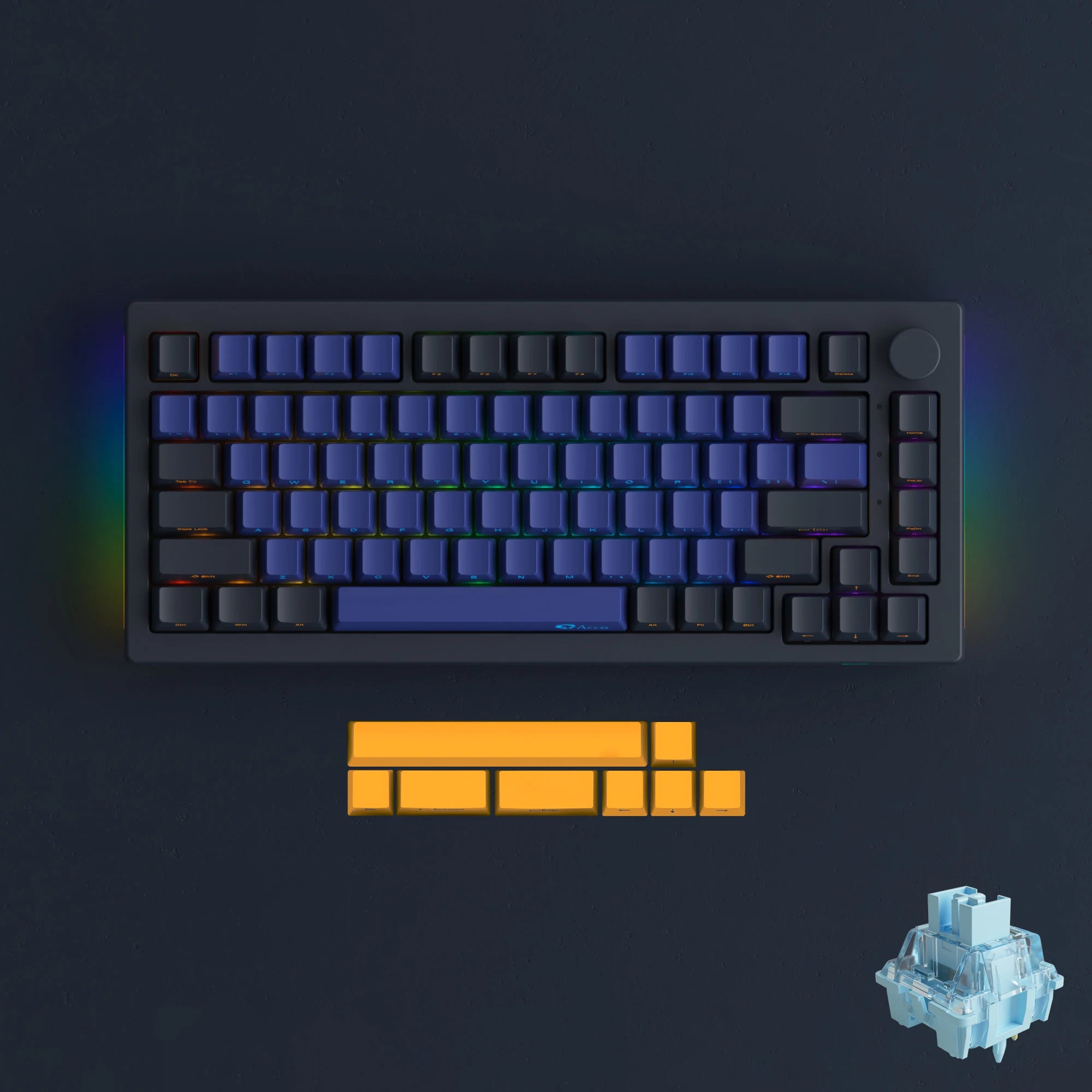 Akko 5075B Plus ANSI/ISO 75% Mechanical Gaming Keyboard 3/5 Pin Hot Swap Three-Modes RGB 2.4GHz Wireless/USB Type-C/BT 5.0