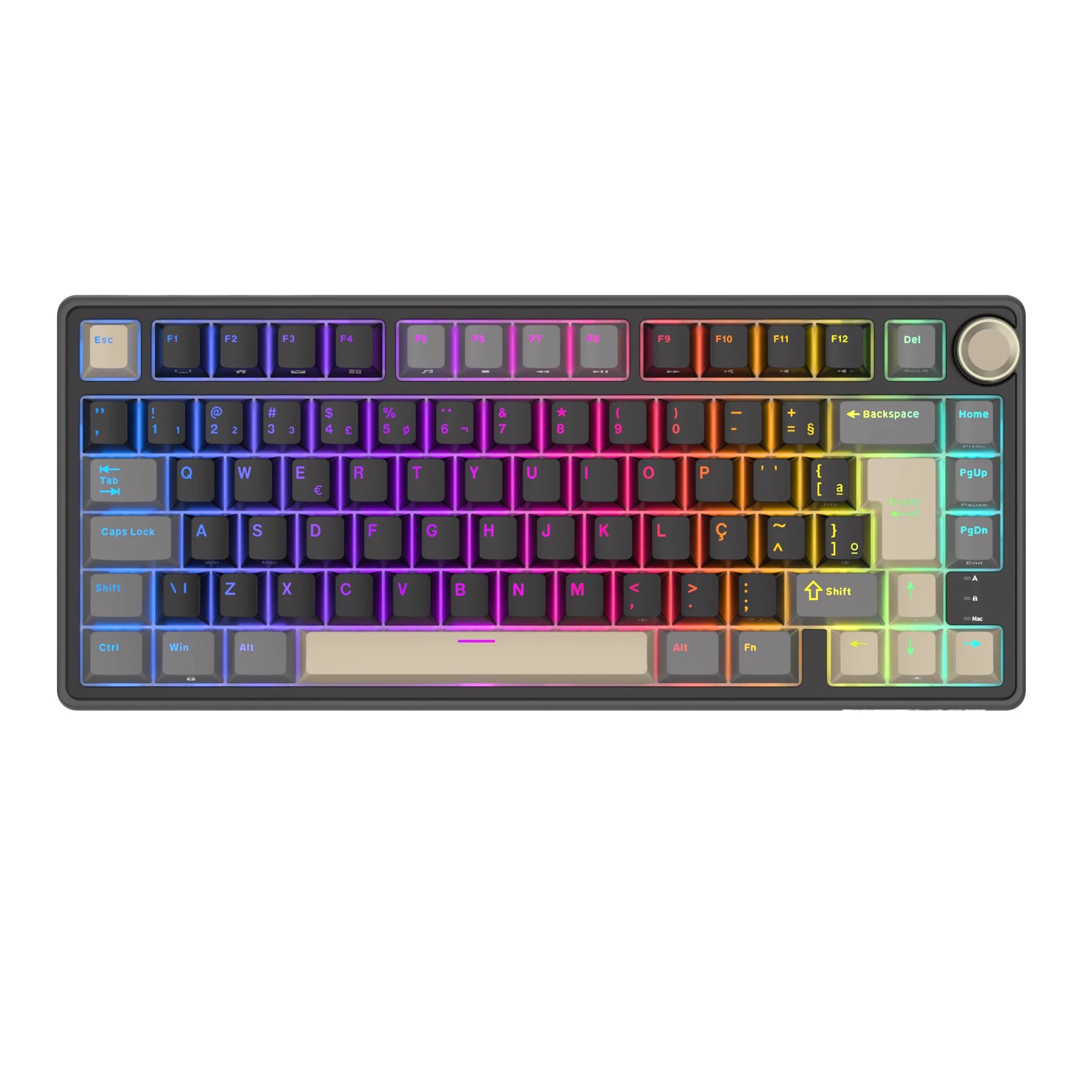 RK R75 Brazilian Portuguese Mechanical keyboard 81 Keys Gasket RGB Backlit Hot-swappable Gamer keyboard Brazil RK Royal Kludge