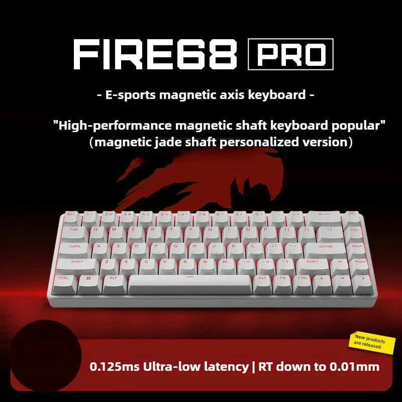 MADLIONS Fire68 Ultra Magnetic Switch Mechanical Keyboard Aluminium Alloy Customized RGB Hot Swap 8KHz Wired Gaming Keyboard