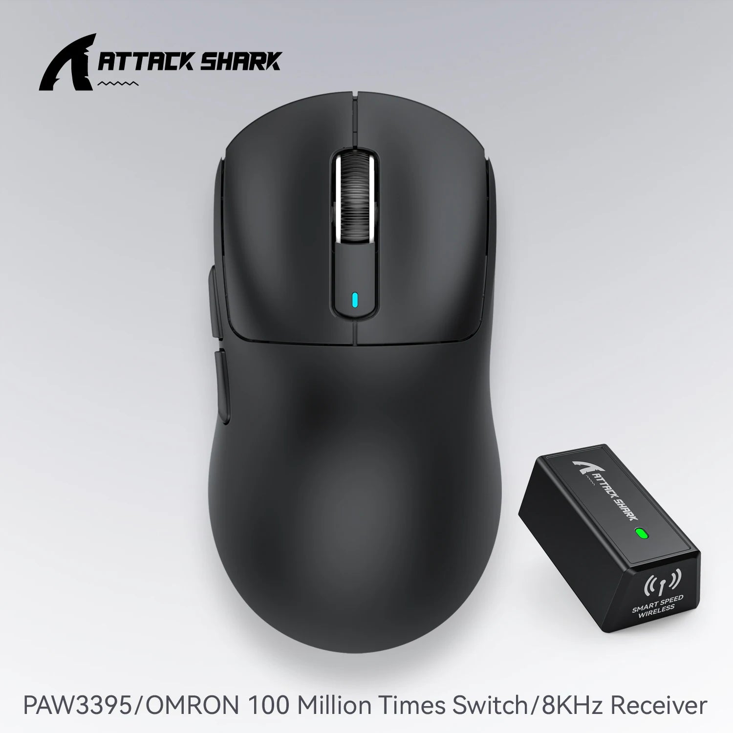 Attack Shark X3pro X3 Wireless Mouse, Macro Gaming Mouse,Lightweight Mouse,PixArt PAW3395 650IPS 26000dpi,Mouse for pad/pc/mac