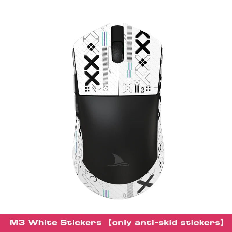 1 Pack Mouse Anti Slip Sticker For Motospeed Darmoshark M3/N3 Wireless Bluetooth Gaming Esports Mouse  White Black Red Sticker