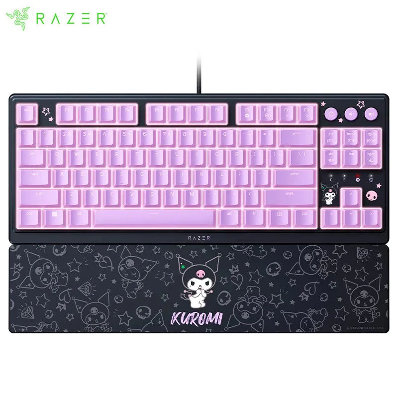 Razer Sanrio Kuromi Edition Ornata V3 Tenkeyless Low Profile RGB Gaming Keyboard Mecha-Membrane Switches - UV-coated Keycaps