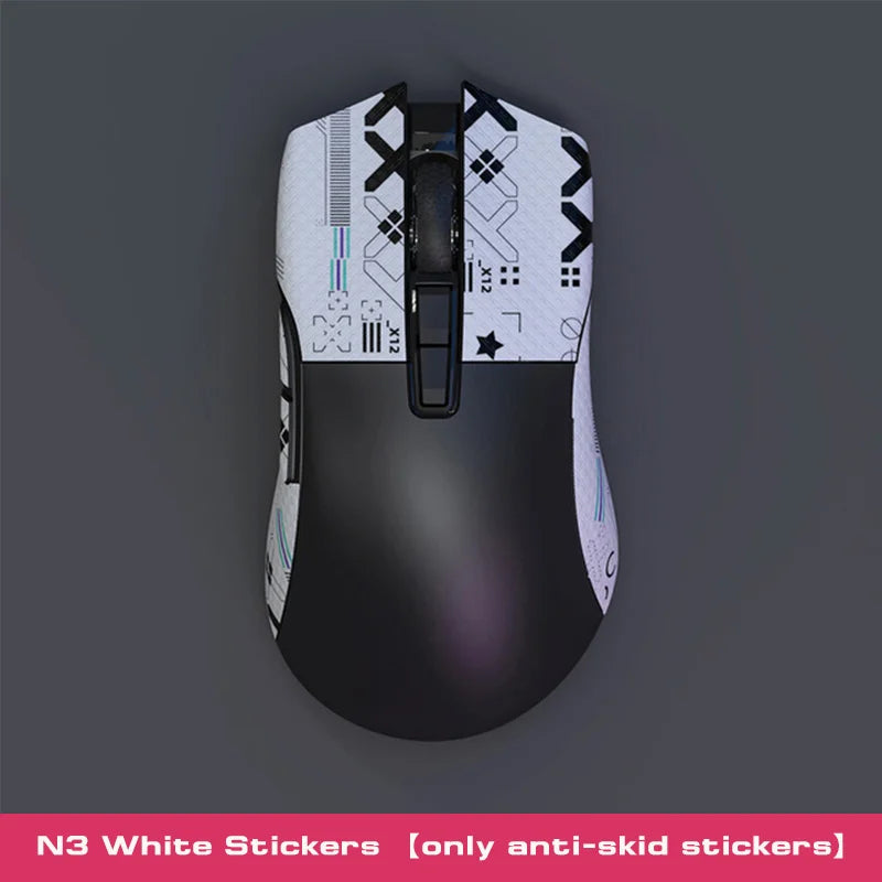 1 Pack Mouse Anti Slip Sticker For Motospeed Darmoshark M3/N3 Wireless Bluetooth Gaming Esports Mouse  White Black Red Sticker