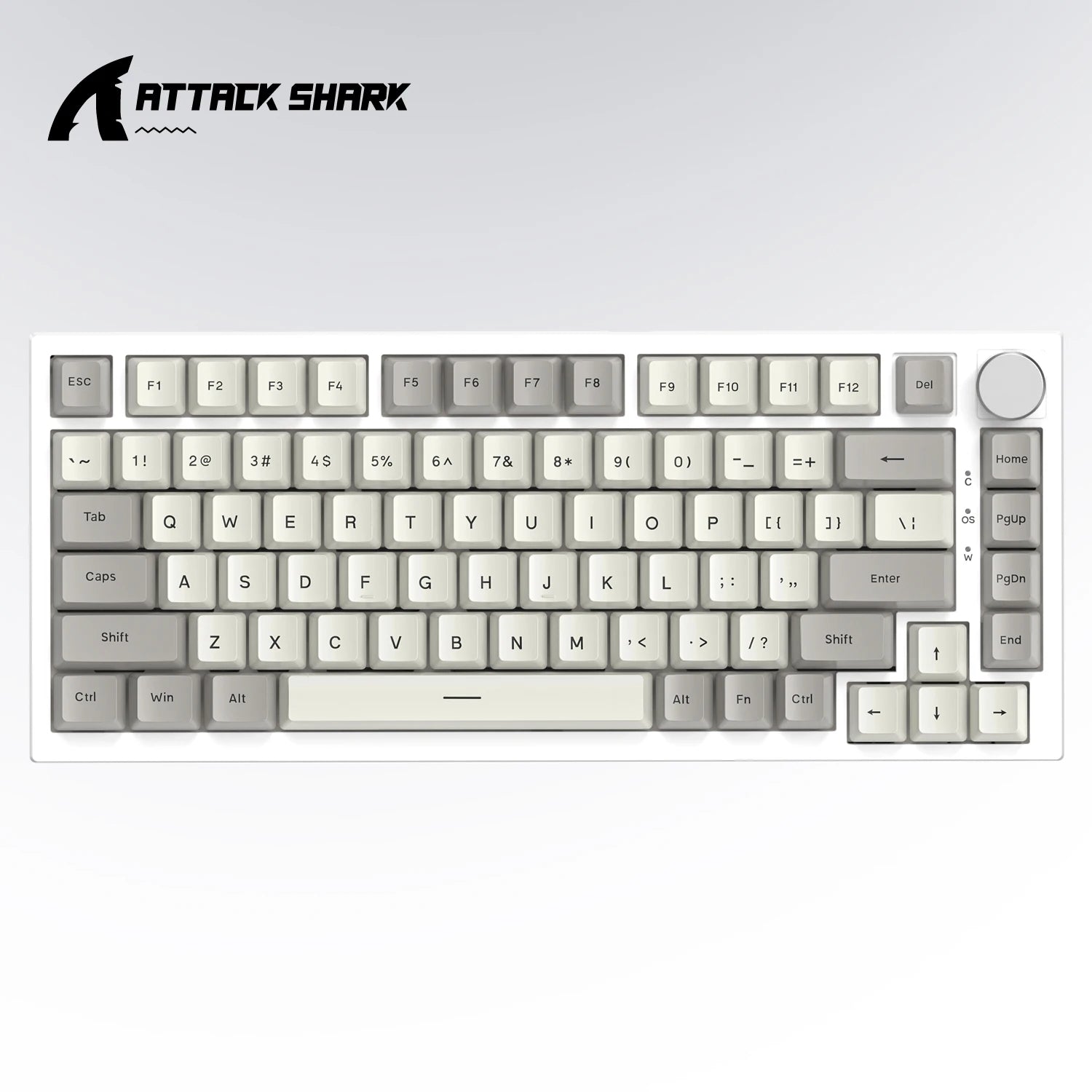 Attack Shark K85 Mag Customisable Mechanical Keyboard,Magnetic Switch,Hot-swappable,Metal Knobs,Suitable for FPS. games,Win&Mac