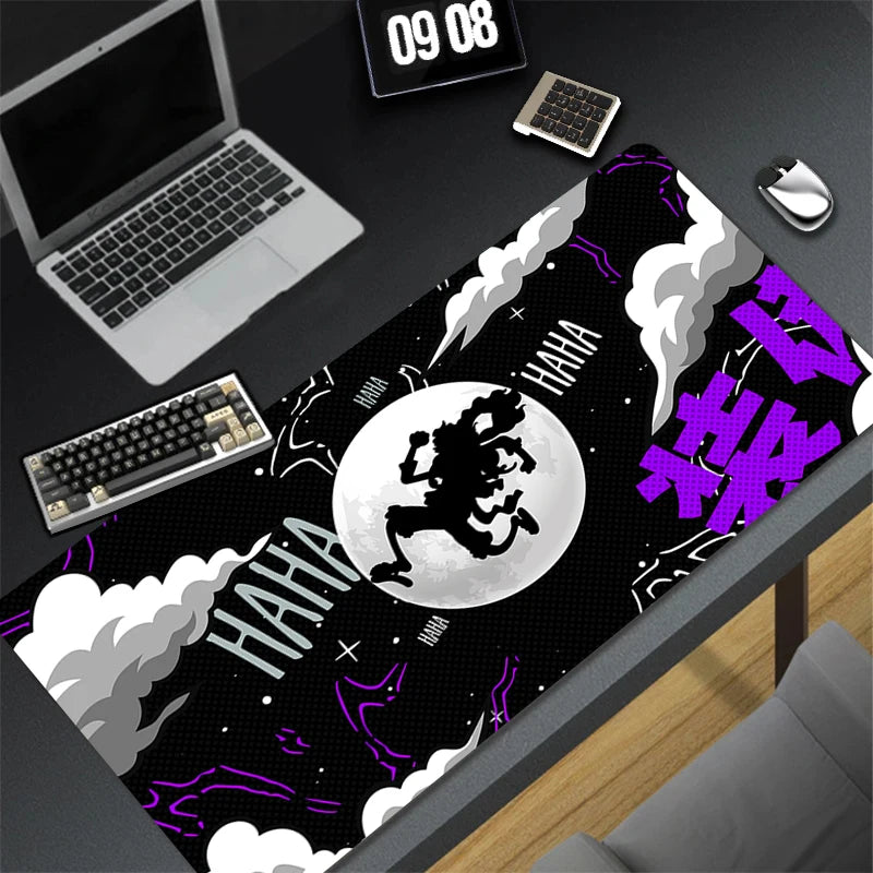 Japan Anime Mouse Pad Laptop Black And White Keyboard Rug Gaming Mousepad PC O-one P-piece Luffy Extended Desk Mat Cool Play Mat