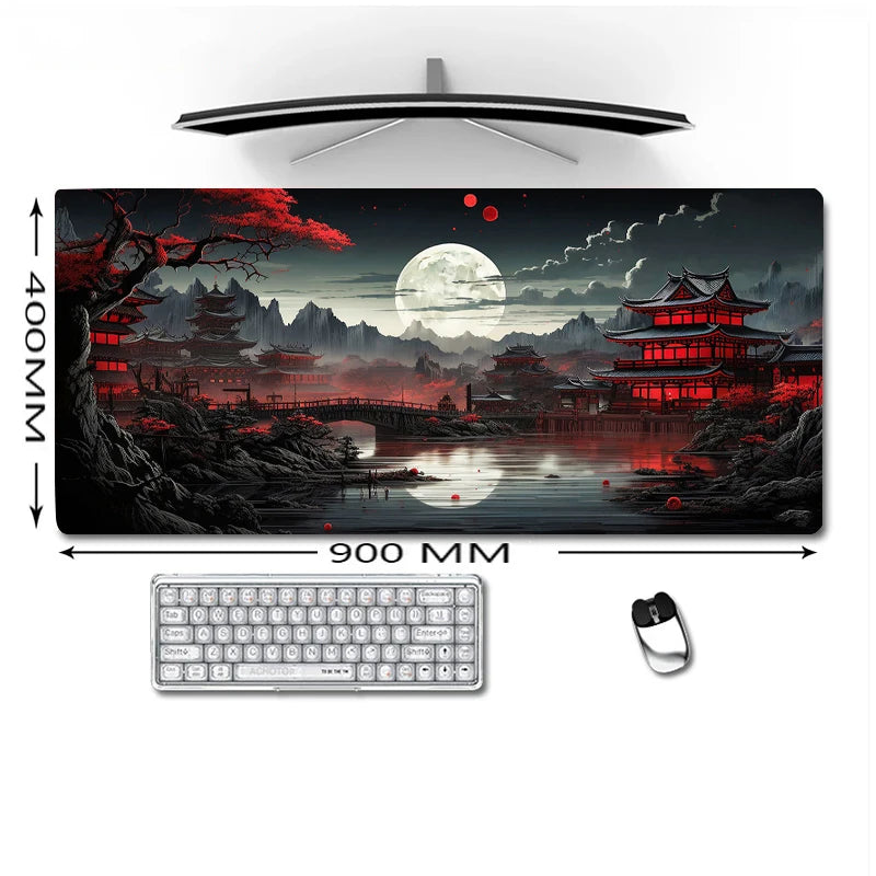 Starry Sky Moon Mouse Pad Large Computer Office Game Table Mats XXL Rubber Anti-slip Gaming Keyboard Mousepads Long Desk Pads