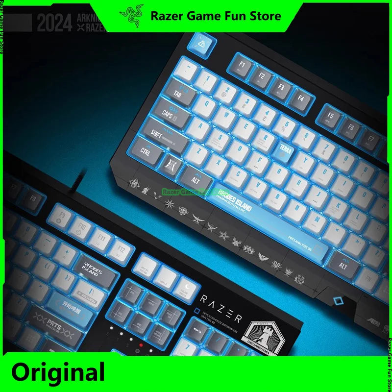 Razer Arknights Rhodes Island Limited Edition 104 Key Wired Gaming Mechanical Keyboard - Green Switches - Blue LED Backlighting