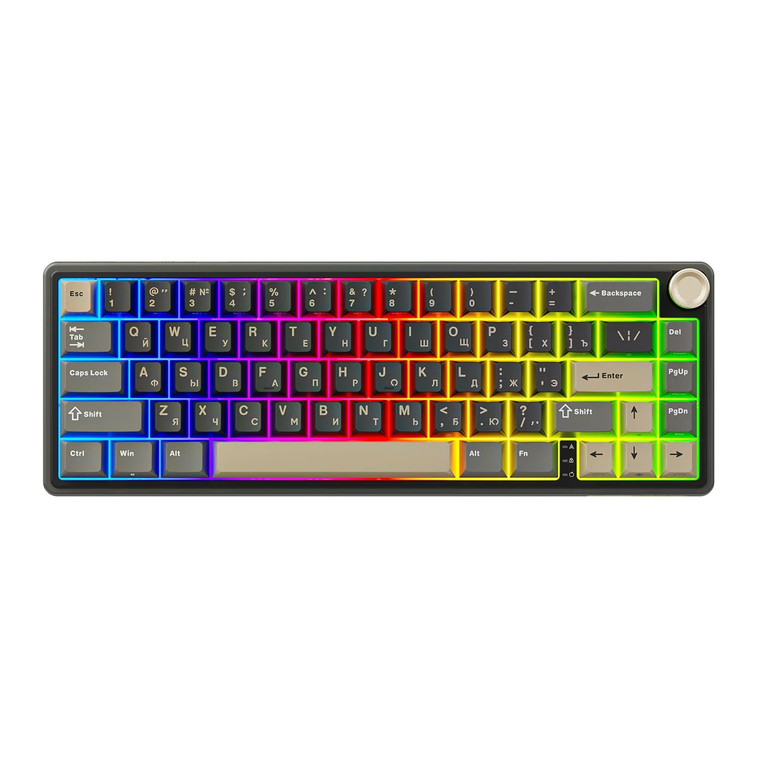 RK Royal Kludge R65 Gasket Wired Mechanical Keyboard 66 Key 65% RGB Backlit Hot-swappable Gamer Keyboard with MDA PBT Keycaps