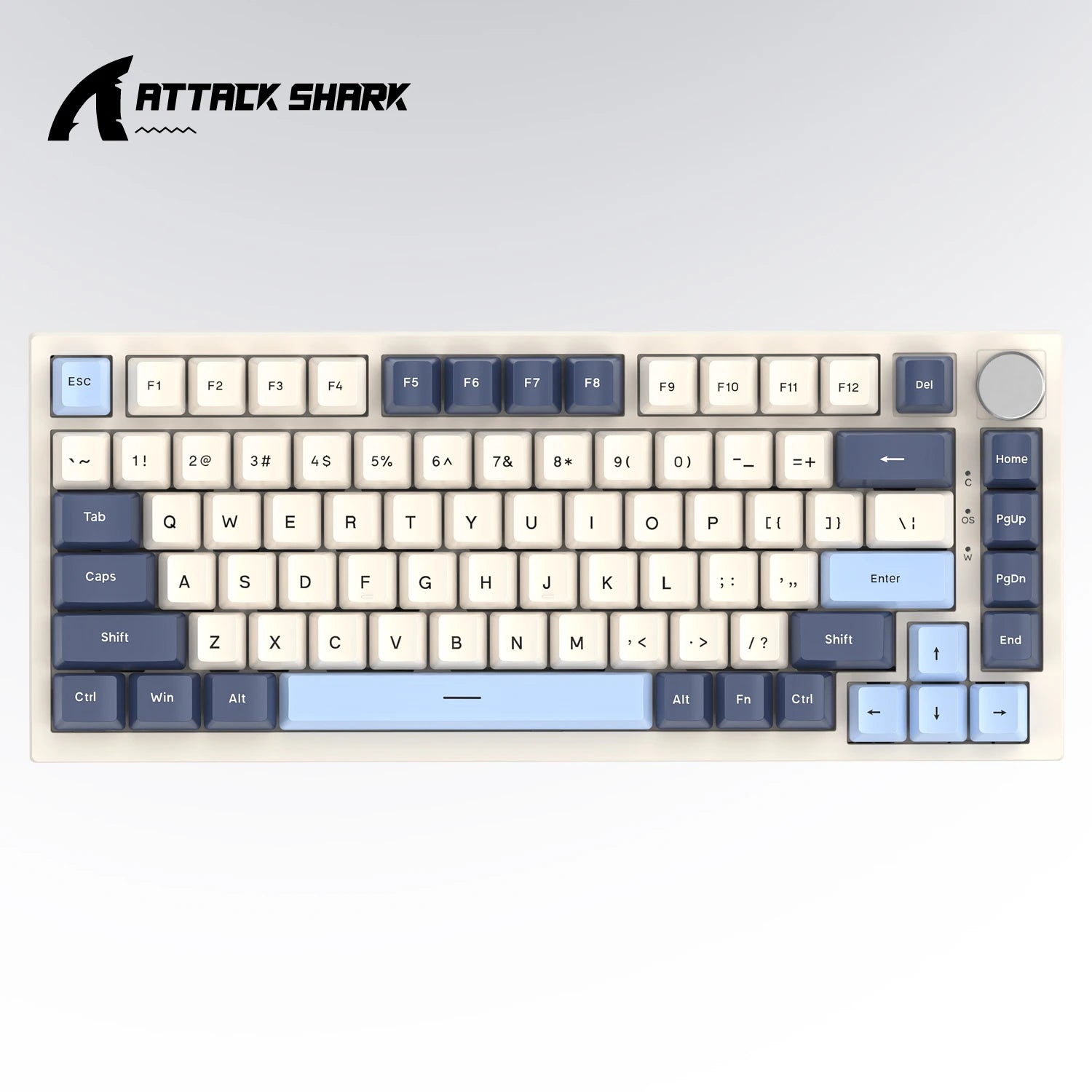 Attack Shark K85 Mag Customisable Mechanical Keyboard,Magnetic Switch,Hot-swappable,Metal Knobs,Suitable for FPS. games,Win&Mac