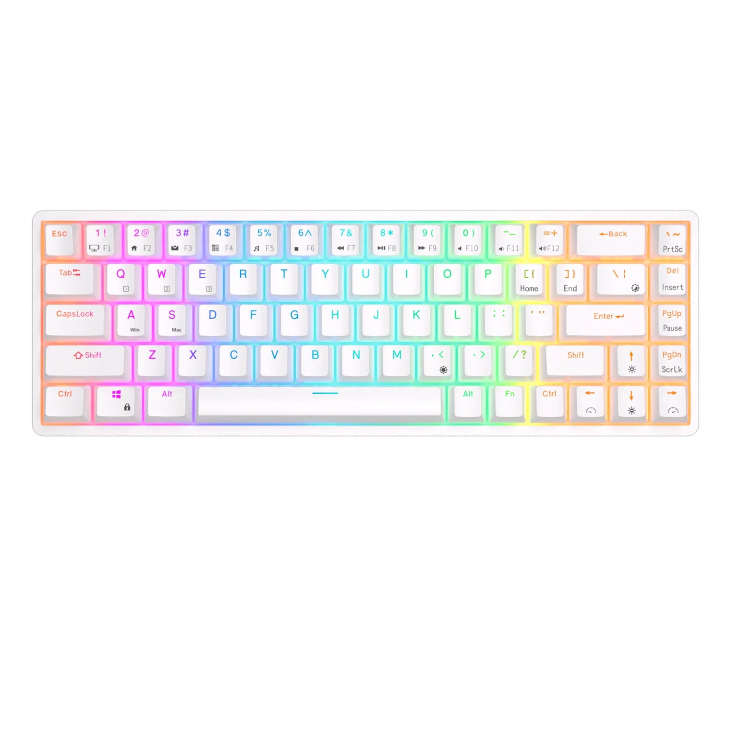 RK Royal Kludge RK837 Tri-mode BT 5.0/2.4G/USB-C Mechanical Keyboard 68 Keys RGB Backlit Hot-swappable Wireless Gamer Keyboard