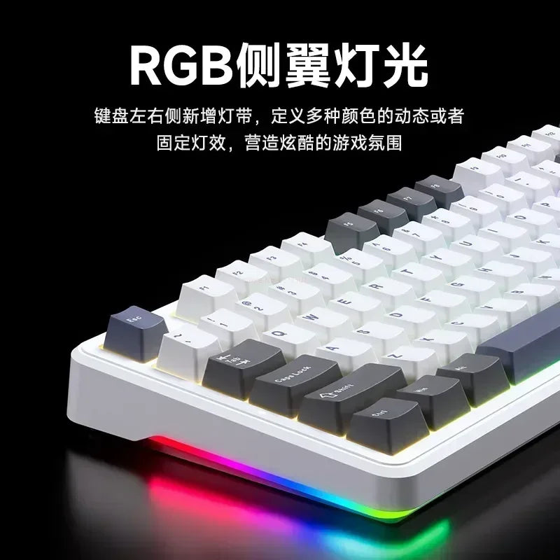 Aula F87 Pro Mechanical Keyboard 2.4g/Usb/Bluetooth Tri Mode Customized Keyboard 87 Key Hotswap Rgb Pbt Gaming Keyboard For Pc