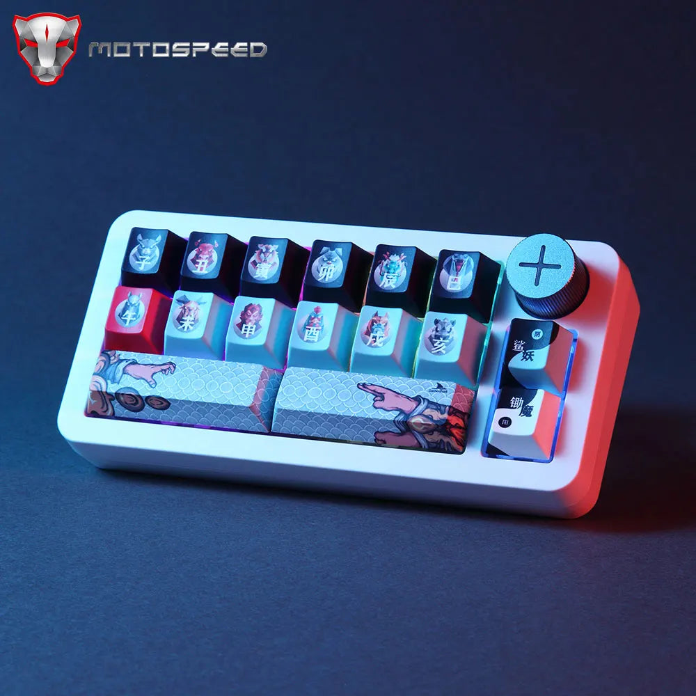 Motospeed Darmoshark SK16 Numeric Keypad Hot Swap Wireless Tri Mode Mechanical Keyboard Huano Switch 16 Keys Zodiac keycap