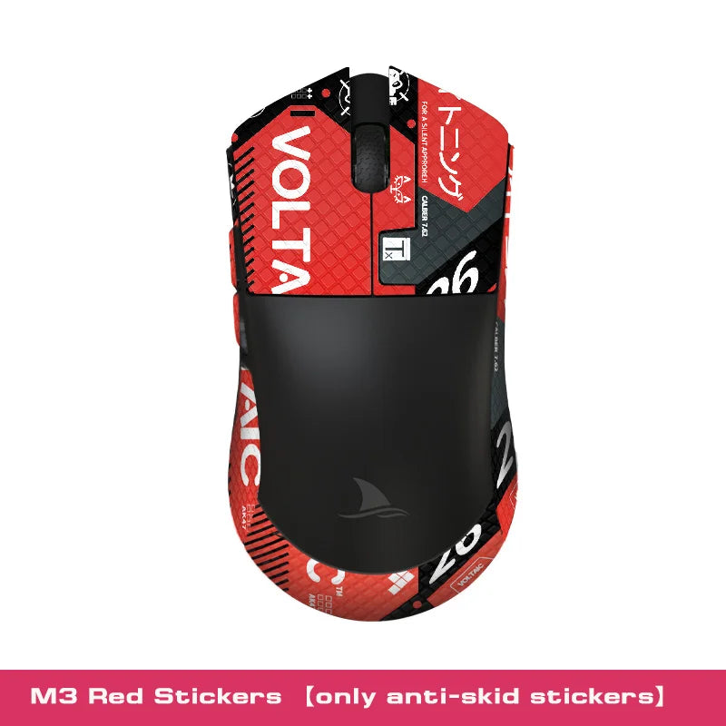 1 Pack Mouse Anti Slip Sticker For Motospeed Darmoshark M3/N3 Wireless Bluetooth Gaming Esports Mouse  White Black Red Sticker