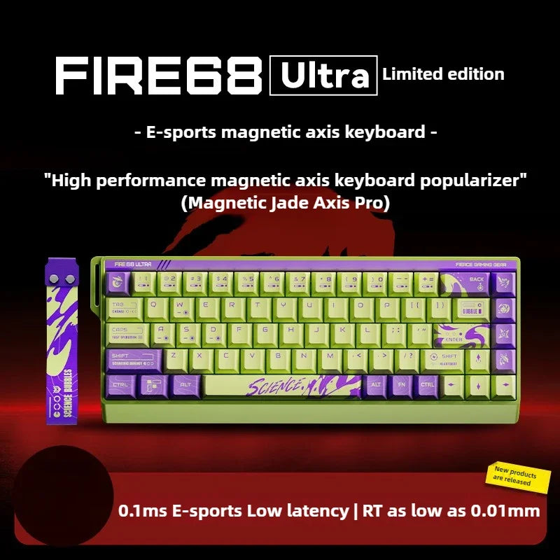 MADLIONS Fire68 Ultra Magnetic Switch Mechanical Keyboard Aluminium Alloy Customized RGB Hot Swap 8KHz Wired Gaming Keyboard