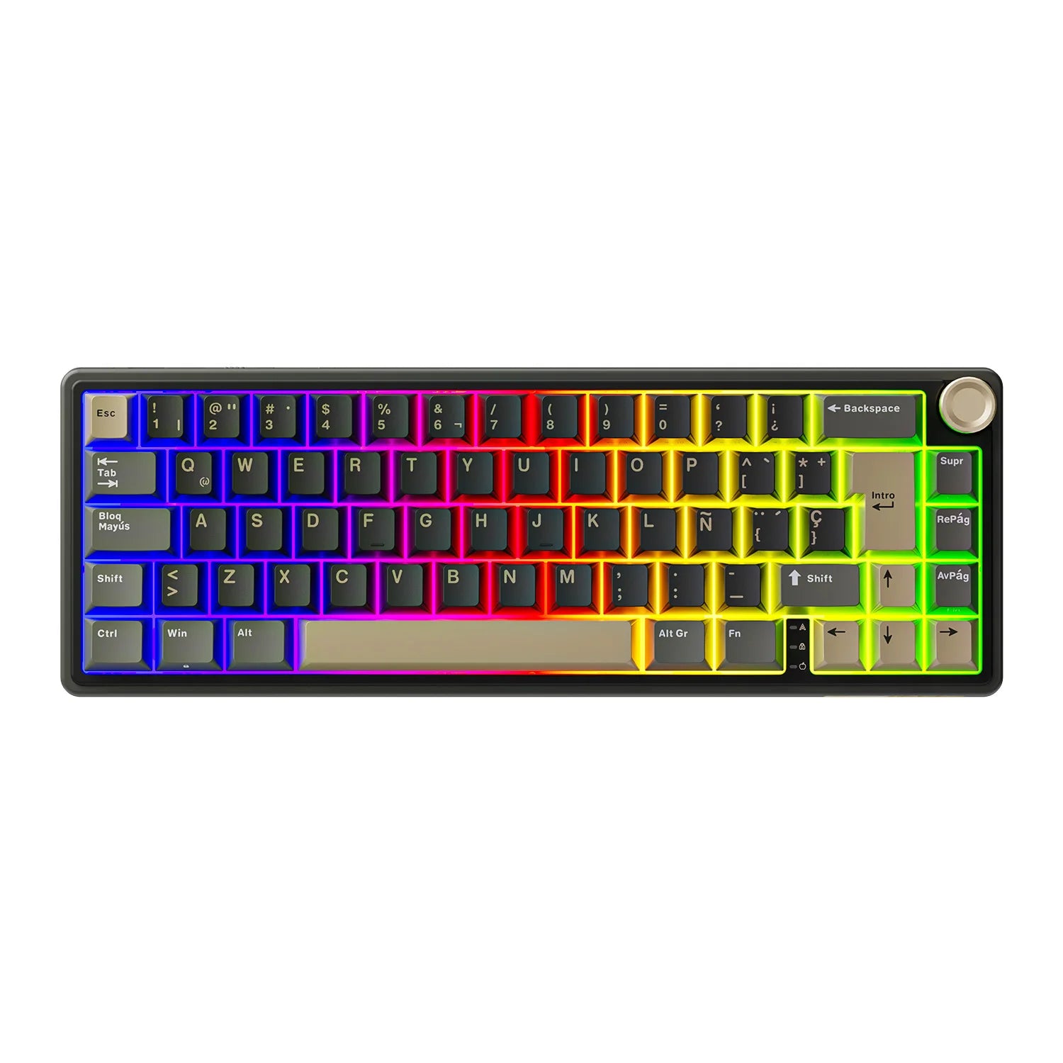 RK Royal Kludge R65 Gasket Wired Mechanical Keyboard 66 Key 65% RGB Backlit Hot-swappable Gamer Keyboard with MDA PBT Keycaps