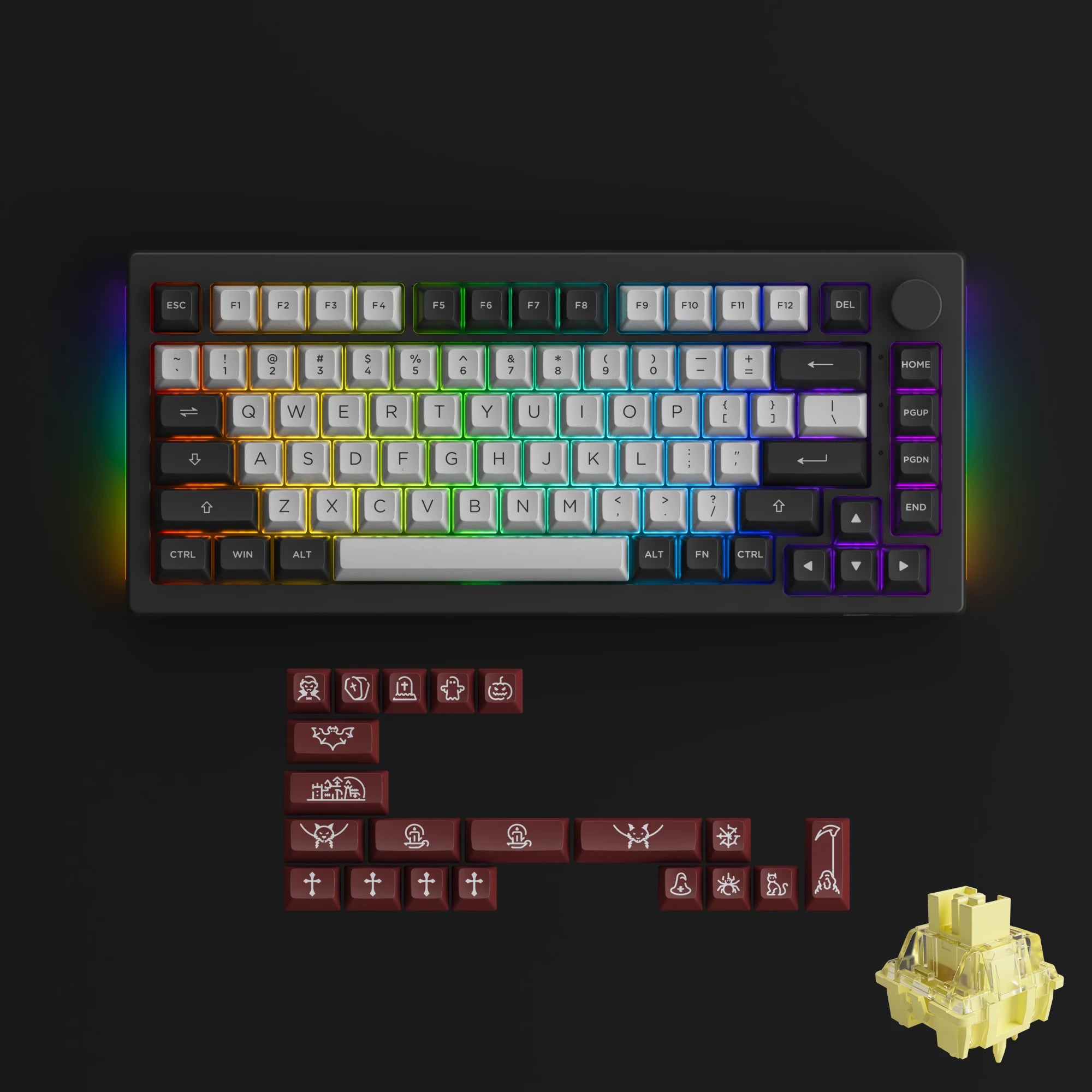 Akko 5075B Plus ANSI/ISO 75% Mechanical Gaming Keyboard 3/5 Pin Hot Swap Three-Modes RGB 2.4GHz Wireless/USB Type-C/BT 5.0