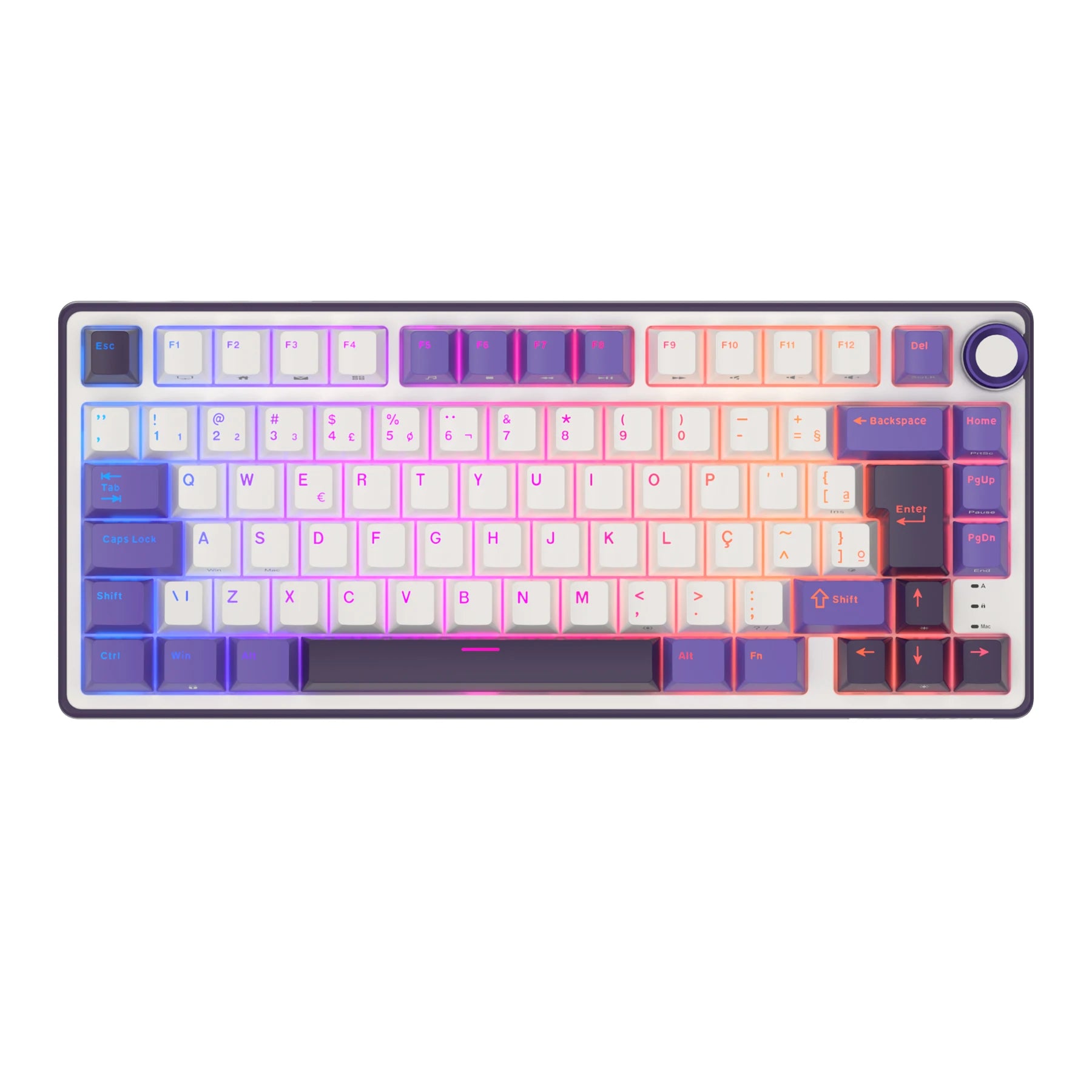 RK R75 Brazilian Portuguese Mechanical keyboard 81 Keys Gasket RGB Backlit Hot-swappable Gamer keyboard Brazil RK Royal Kludge