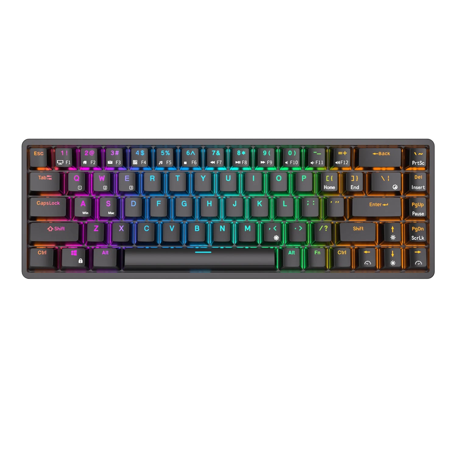 RK Royal Kludge RK837 Tri-mode BT 5.0/2.4G/USB-C Mechanical Keyboard 68 Keys RGB Backlit Hot-swappable Wireless Gamer Keyboard