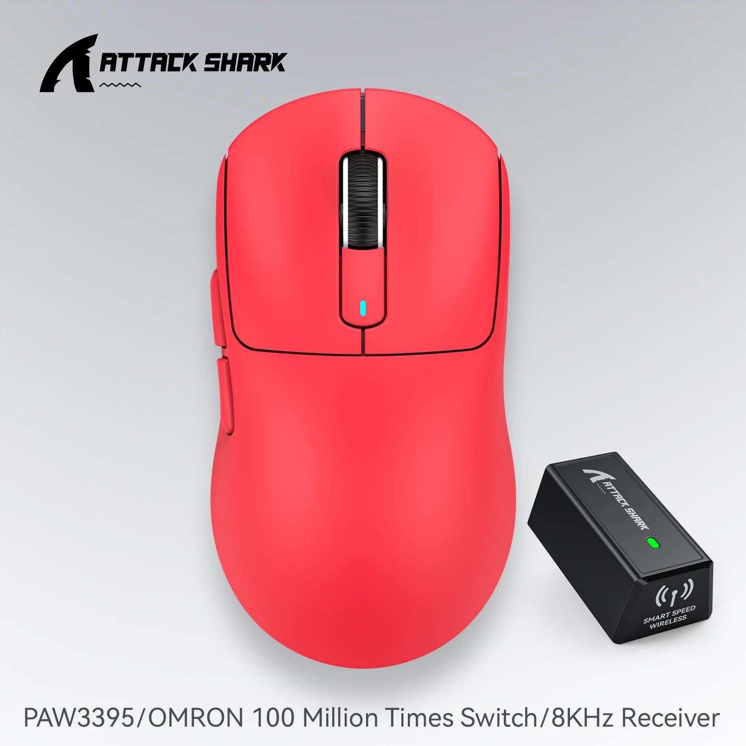 Attack Shark X3pro X3 Wireless Mouse, Macro Gaming Mouse,Lightweight Mouse,PixArt PAW3395 650IPS 26000dpi,Mouse for pad/pc/mac