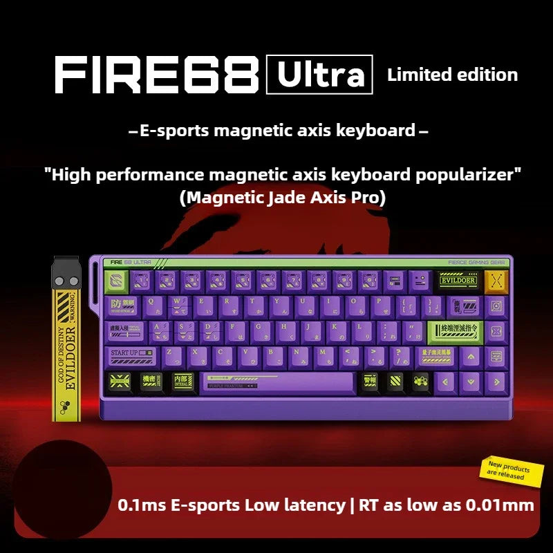 MADLIONS Fire68 Ultra Magnetic Switch Mechanical Keyboard Aluminium Alloy Customized RGB Hot Swap 8KHz Wired Gaming Keyboard