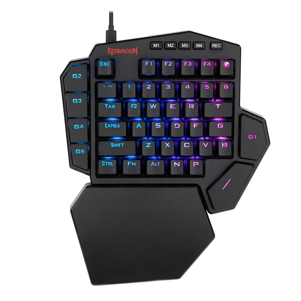 REDRAGON DITI K585 RGB 42 Key One-handed USB Mechanical Gaming Wired Keyboard Blue Switch 42 Keys Gamer for Computer PC Laptop