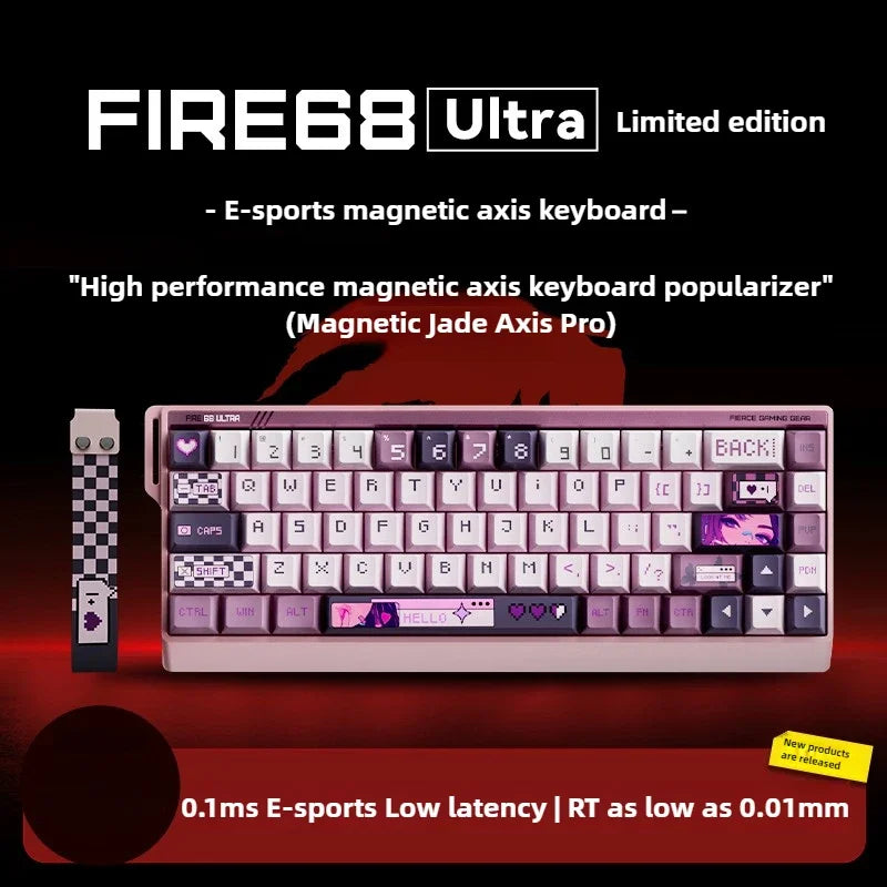 MADLIONS Fire68 Ultra Magnetic Switch Mechanical Keyboard Aluminium Alloy Customized RGB Hot Swap 8KHz Wired Gaming Keyboard